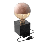 Calex Tafellamp Vierkant - E27 - Marmer - Zwart